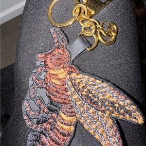 Gucci Gold and Brown Bee Key Holder